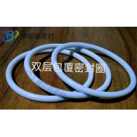 雙層四氟包覆圈PTFE矩形包覆圈PFA/FEP包覆圈包彈簧