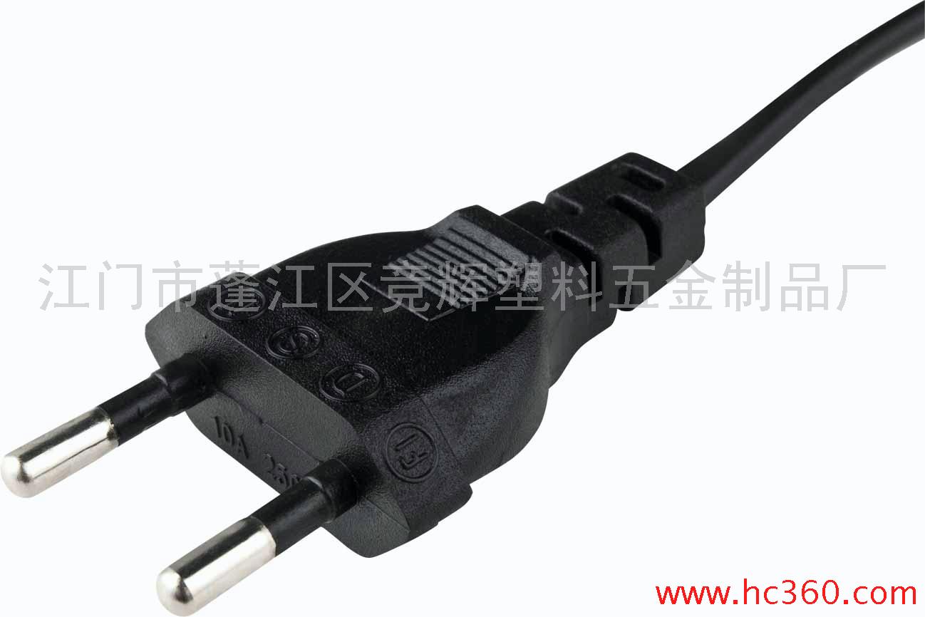 供應歐洲兩圓插電源線